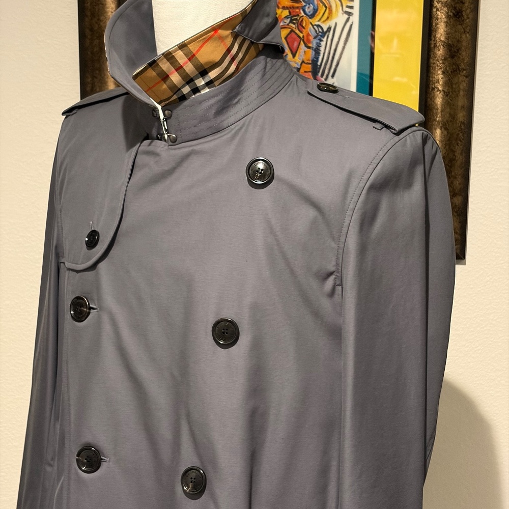 Burberry Mens Trench Coat - Brand New / Never Worn / With Tags Grey Size 42 - Picture 5 of 13
